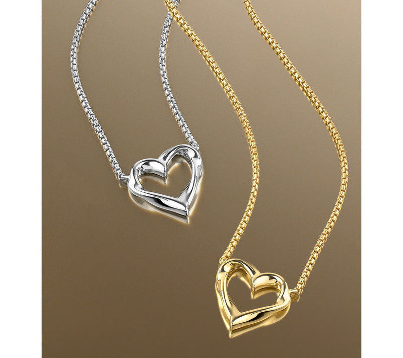 Christian James by Scott Grimes Sterling Silver Ripple Heart Necklace — View 5