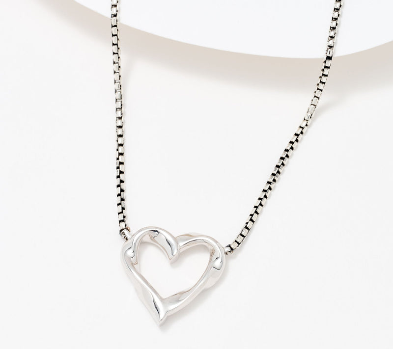 Christian James by Scott Grimes Sterling Silver Ripple Heart Necklace — Main view