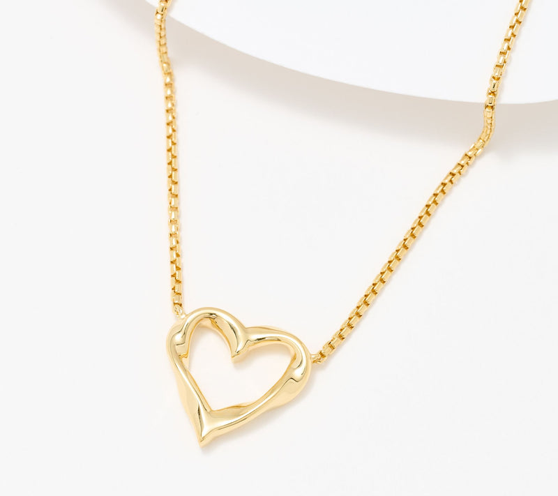 Christian James by Scott Grimes 14K Gold Clad Ripple Heart Necklace — Main view