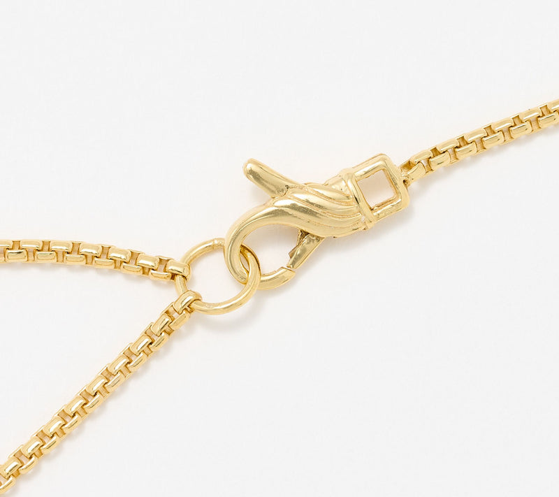 Christian James by Scott Grimes 14K Gold Clad Ripple Heart Necklace — View 3