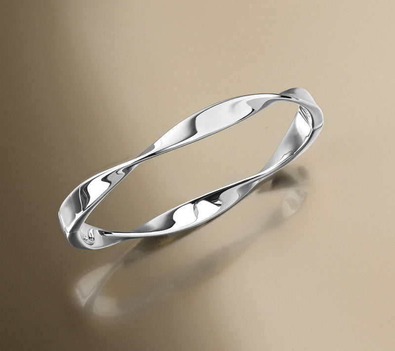 Christian James by Scott Grimes Sterling Silver Ripple Bold Bangle 00.0g — View 4