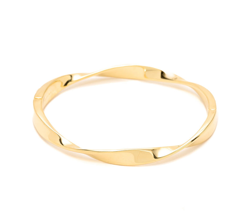 Christian James by Scott Grimes 14K Gold Clad Ripple Bold Bangle 19.55g — Main view