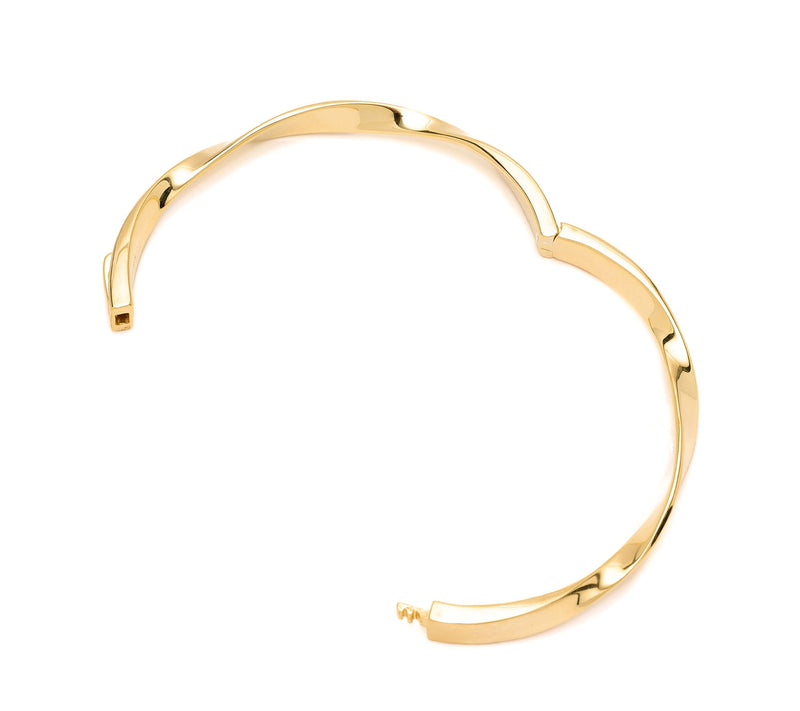 Christian James by Scott Grimes 14K Gold Clad Ripple Bold Bangle 19.55g — View 2