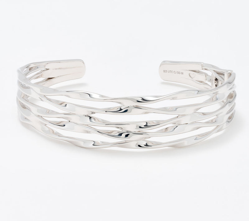 Christian James by Scott Grimes Sterling Silver 5 Ripple Cuff Bracelet 22.80g — Main view