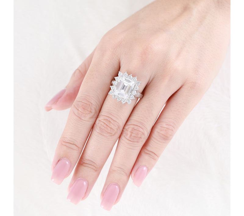 Ariva Sterling Silver Diamonique Vivien Ring — View 5