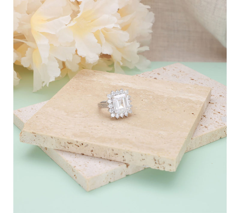 Ariva Sterling Silver Diamonique Vivien Ring — View 4