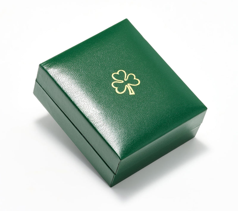 Connemara Marble Sterling Silver Vintage Shamrock Pendant — View 4