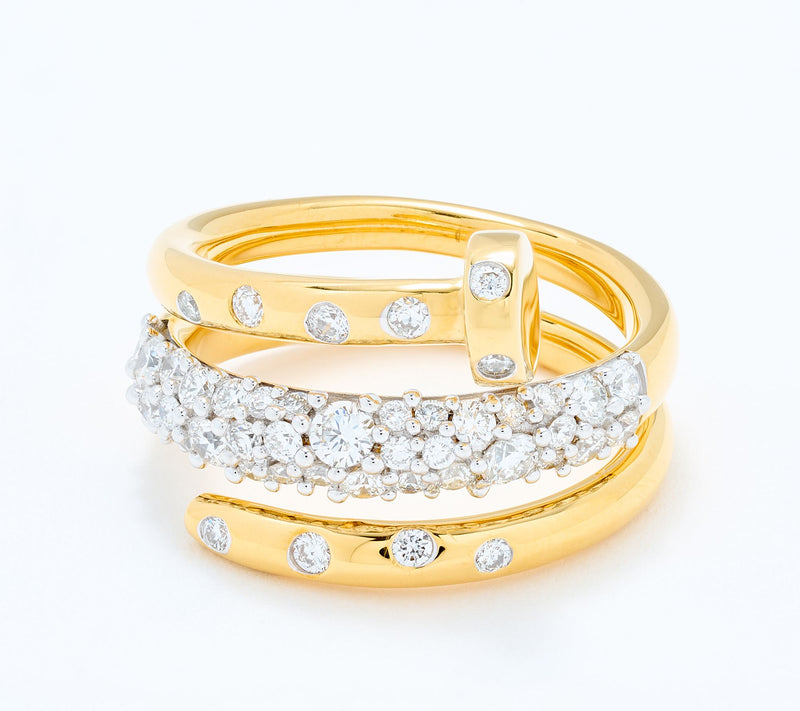 Fire Light Lab Grown Diamond 1 cttw Nail Head Twist Ring, Sterling — View 8