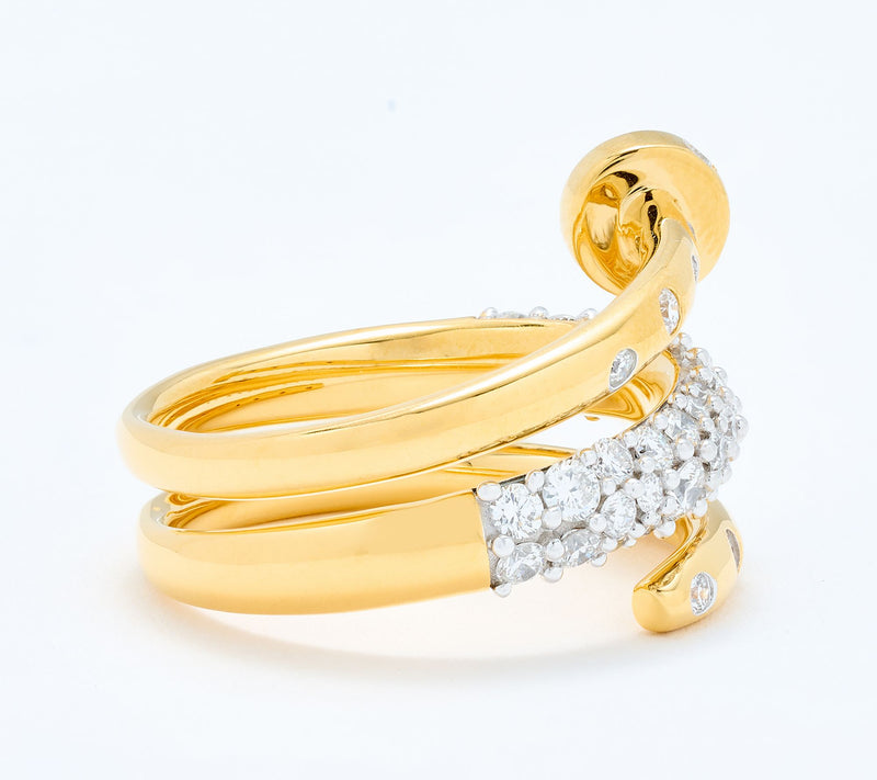 Fire Light Lab Grown Diamond 1 cttw Nail Head Twist Ring, Sterling — View 4