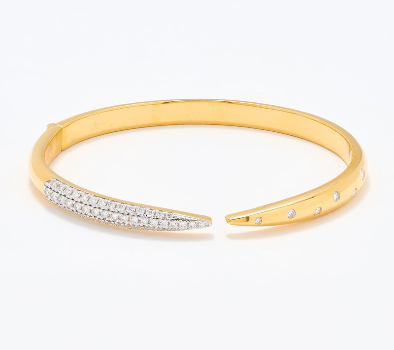 Fire Light Lab Grown Diamond 1 cttw Open Cuff Bracelet — View 7