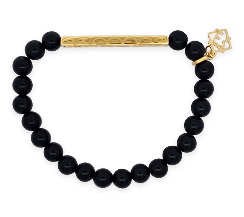 Elyse Ryan 14K Gold Clad Onyx Best Friends ForLife Bracelet — View 3