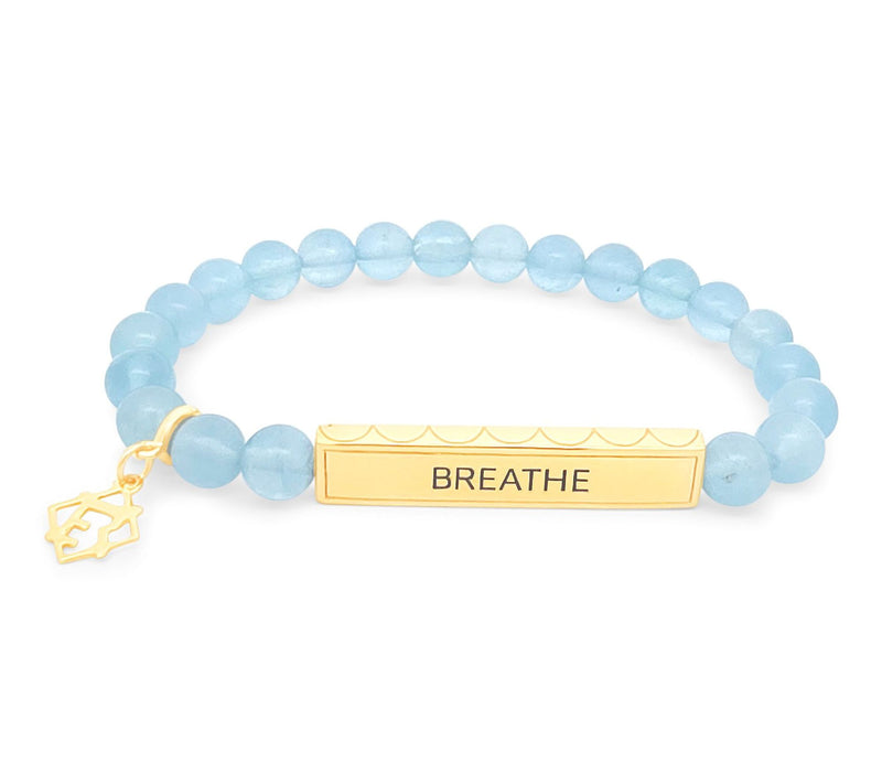 Elyse Ryan Sterling 14K Clad Milky Aqua BREATHEBracelet — Main view