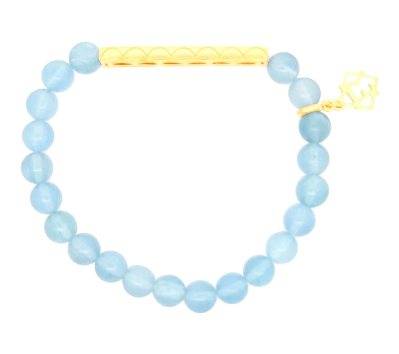 Elyse Ryan Sterling 14K Clad Milky Aqua BREATHEBracelet — View 3