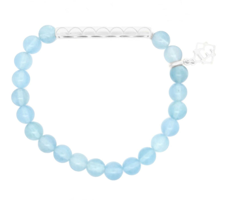 Elyse Ryan Sterling Silver Milky Aqua BREATHE Bracelet — View 3