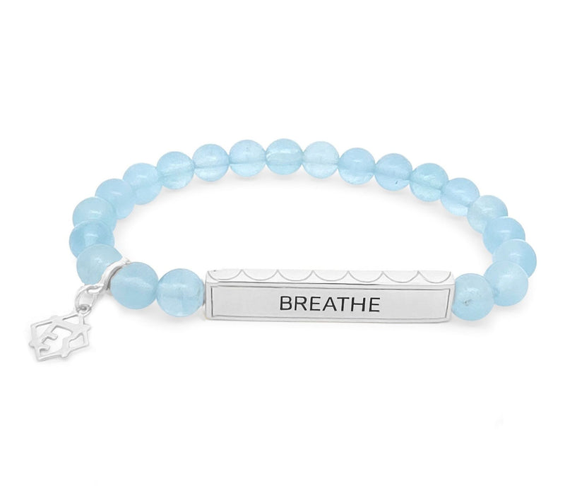 Elyse Ryan Sterling Silver Milky Aqua BREATHE Bracelet — Main view