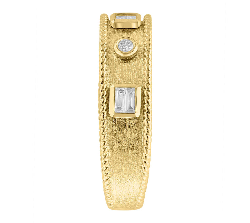 Effy Baguette & Round Diamond Band Ring, 14K Go ld — View 3