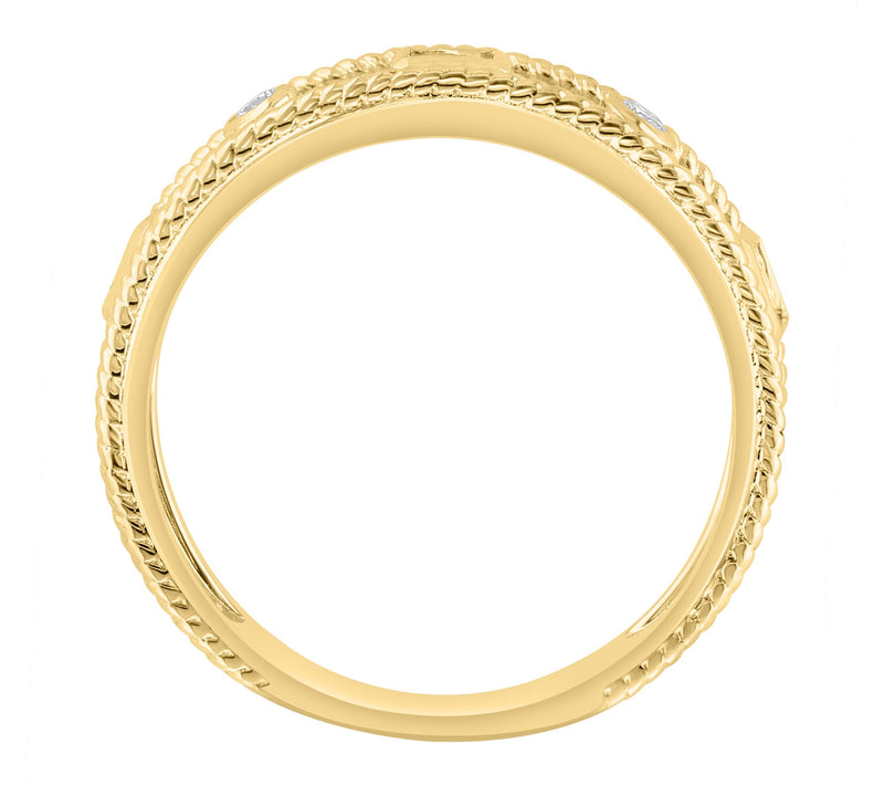 Effy Baguette & Round Diamond Band Ring, 14K Go ld — View 2
