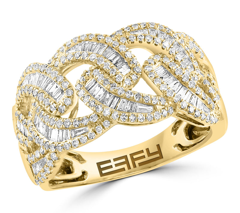 Effy Curb Link Diamond Ring, 14K Gold — Main view