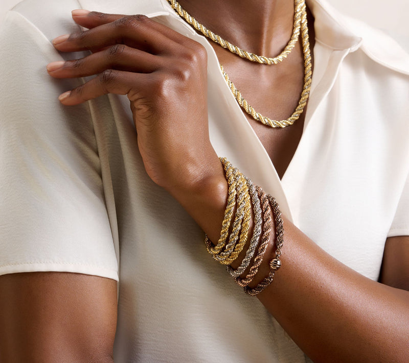 David Markstein Premier Duetto Hand Crafted Rope & Box Chain Bracelet — View 7