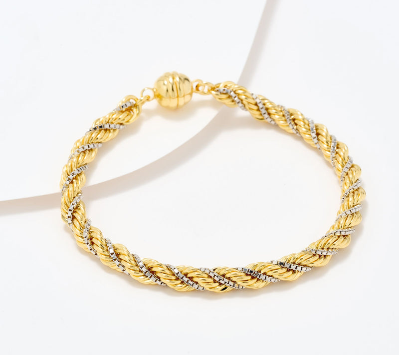 David Markstein Premier Duetto Hand Crafted Rope & Box Chain Bracelet — View 17