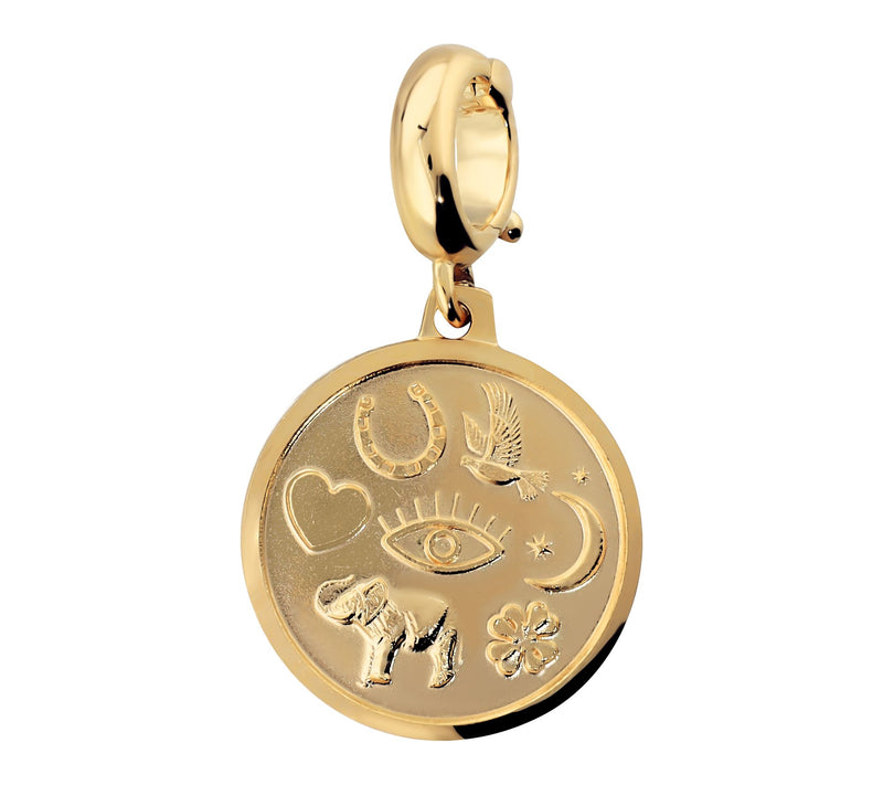 David Markstein Bronze Goodluck Pendant with Enhancer Clasp — View 7