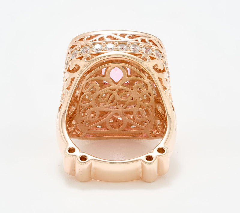 Dallas Prince 14K Rose Gold Plated Pink Topaz Ring — View 5