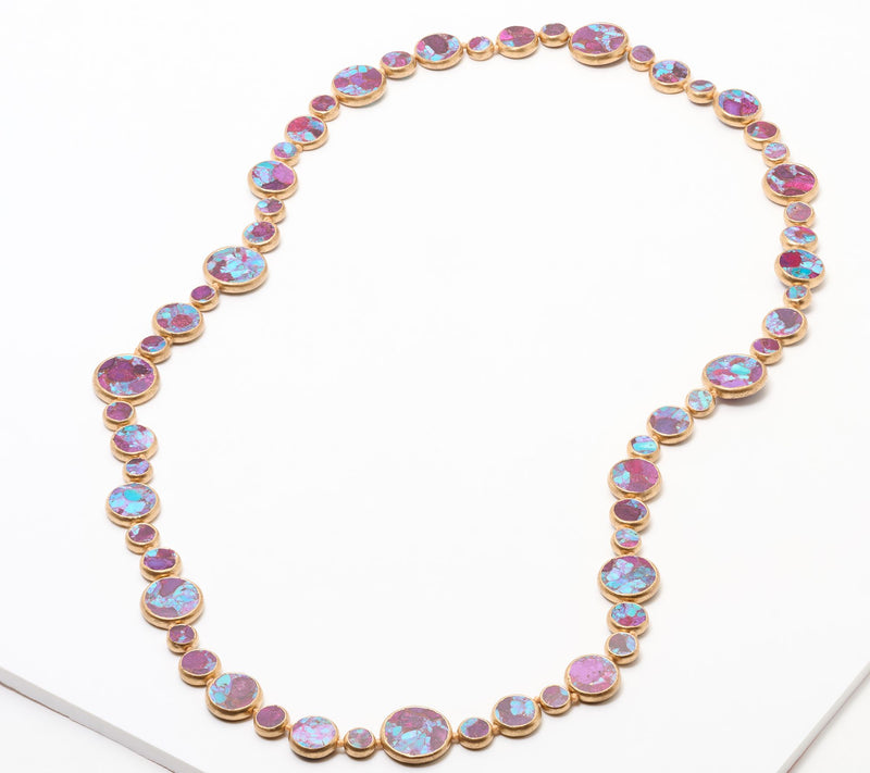 Dallas Prince Mosaic Gemstone Coin Necklace — View 8