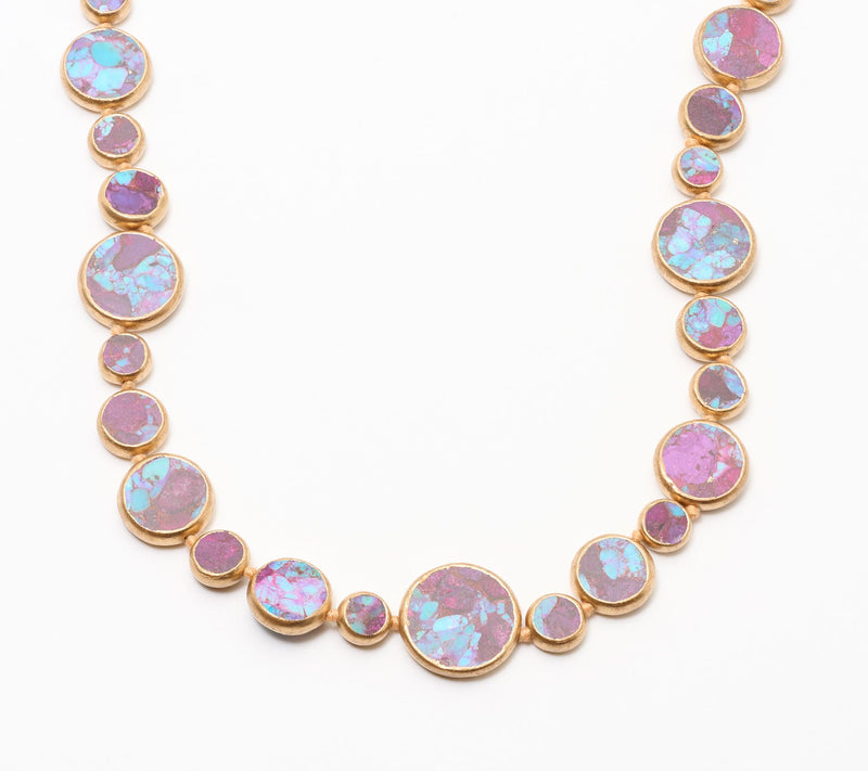 Dallas Prince Mosaic Gemstone Coin Necklace — View 7