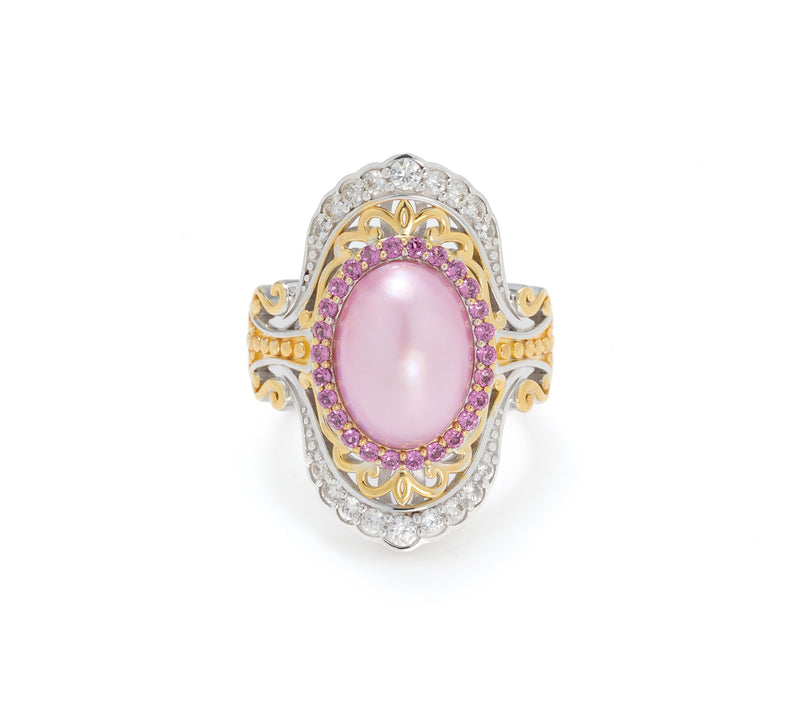 Dallas Prince Sterling Silver Pink Mabe Pearl Ring — Main view
