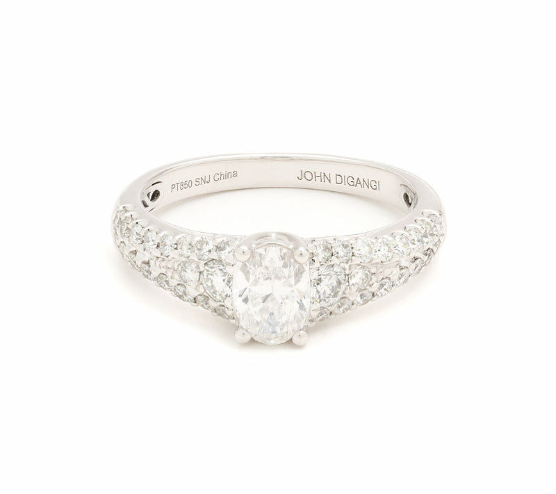 John DiGangi VS Diamonds 1.00 cttw Platinum Oval Cut Ring — Main view