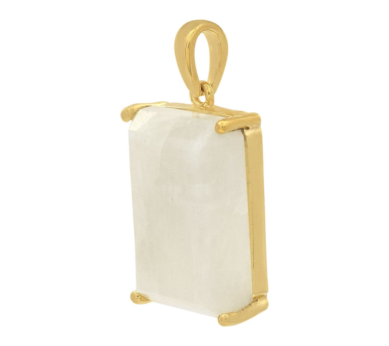 Affinity Gems Moonstone Pendant, 14K Gold Plated — View 3