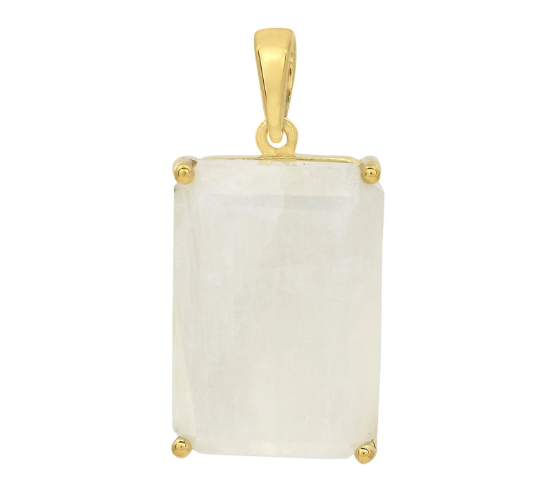 Affinity Gems Moonstone Pendant, 14K Gold Plated — View 2