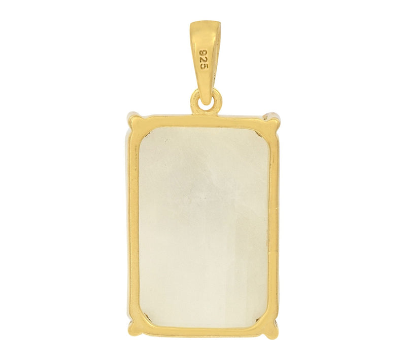 Affinity Gems Moonstone Pendant, 14K Gold Plated — View 5