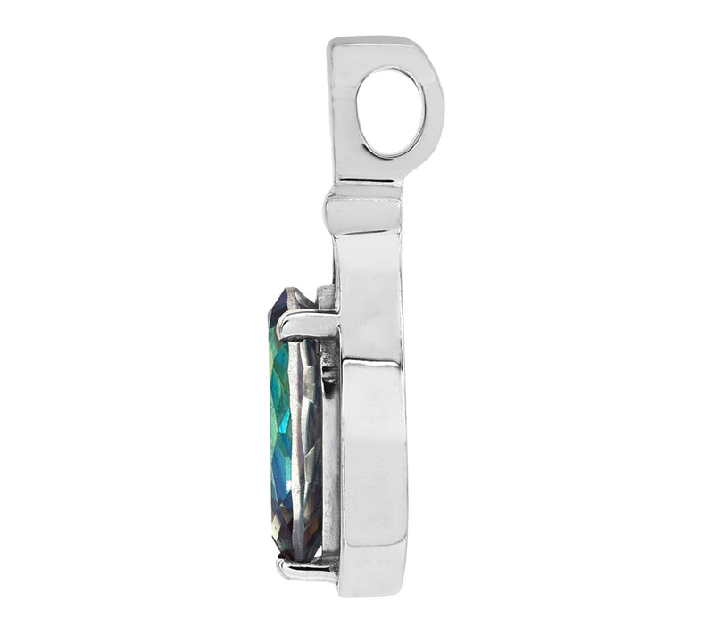 Affinity Gems Blue Coated Quartz Pendant, Sterling — View 4
