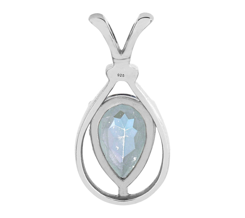 Affinity Gems Blue Coated Quartz Pendant, Sterling — View 5