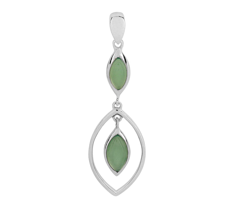 Affinity Gems Chrysoprase Colored Chalcedony Pendant, Sterling — View 7
