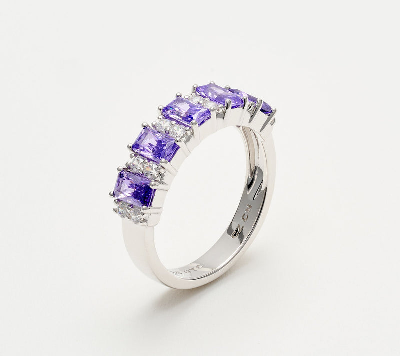 Diamonique x Kathy Levine Spellbound Baguette Ring Sterling Silver — View 3