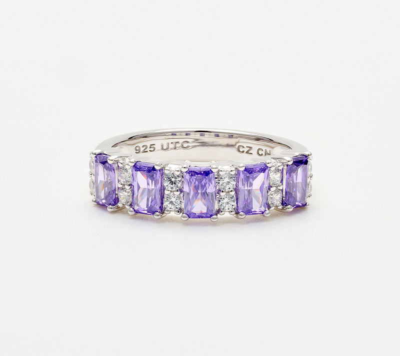 Diamonique x Kathy Levine Spellbound Baguette Ring Sterling Silver — Main view