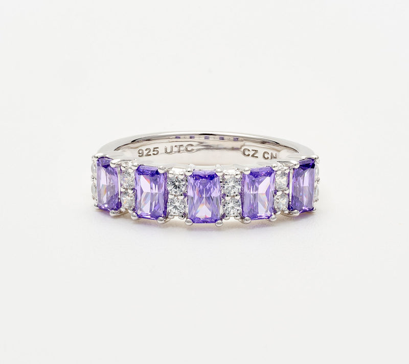 Diamonique x Kathy Levine Spellbound Baguette Ring Sterling Silver — View 10