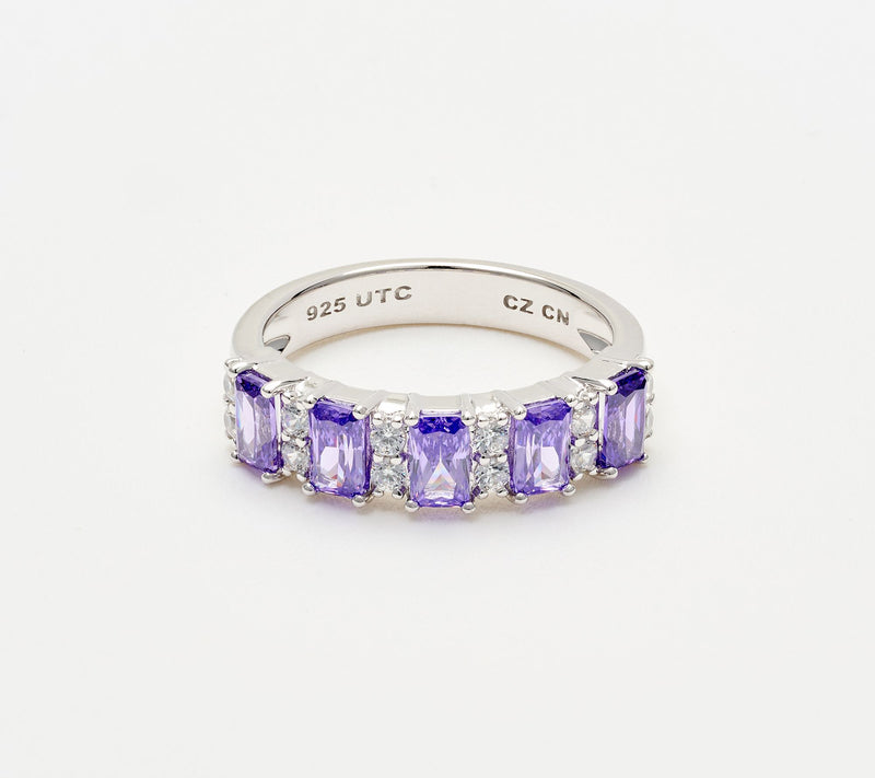 Diamonique x Kathy Levine Spellbound Baguette Ring Sterling Silver — View 2