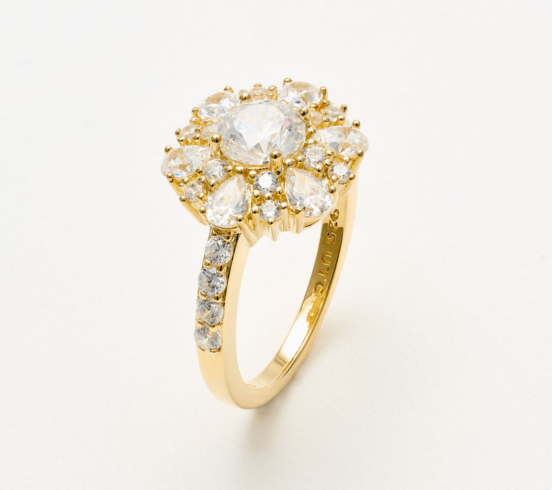 Diamonique x Kathy Levine Rosetta Ring, Sterling Silver — View 3