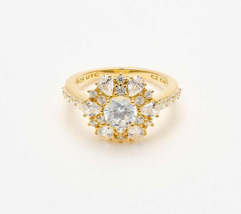 Diamonique x Kathy Levine Rosetta Ring, Sterling Silver — View 2