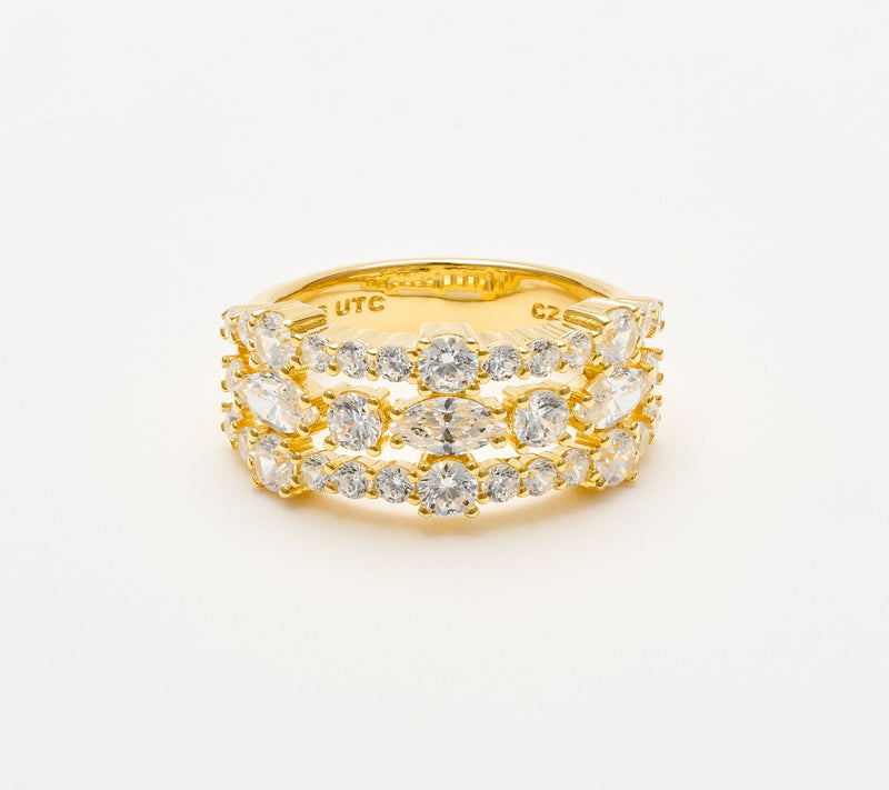 Diamonique x Kathy Levine Multi-Shape Potpourri Band Ring, Sterling — View 8