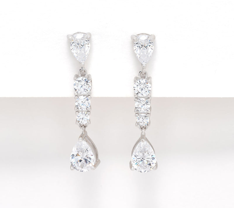 Diamonique x Kathy Levine Dreamscape Drop Earrings, Sterling Silver — View 6