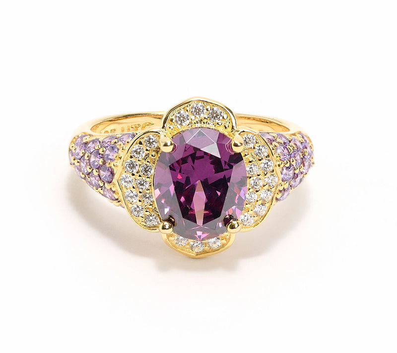 Diamonique x Kathy Levine Royal Blush Ring, Sterling Silver — View 5