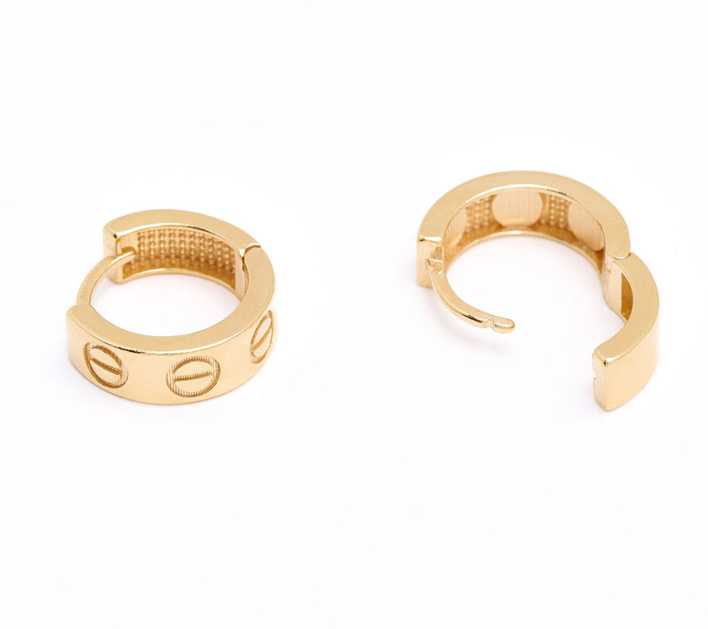 Silver Style Engraved Mini Hoop — View 6