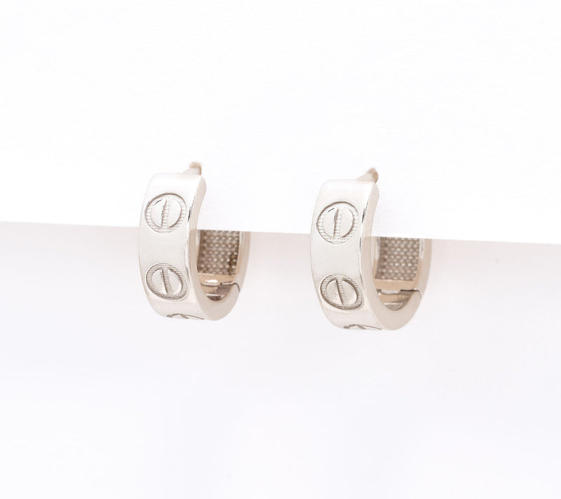 Silver Style Engraved Mini Hoop — View 3