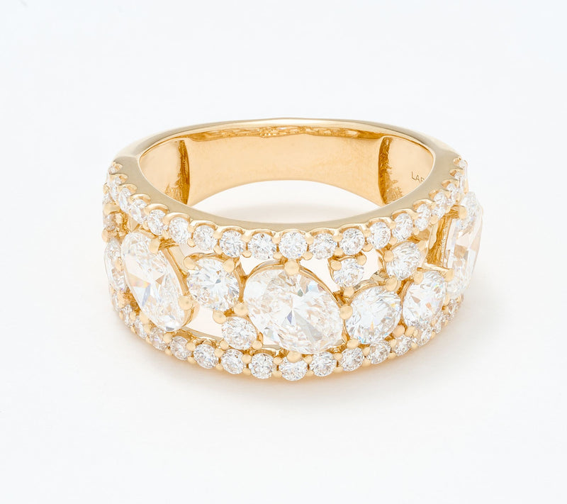 Fire Light Lab Grown Diamond 3 cttw Mixed Shape Band Ring, 14K — View 8