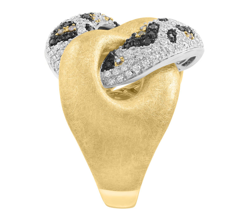 Effy Multi-Colored Diamond Leopard Link Ring, 14K Gold — View 3