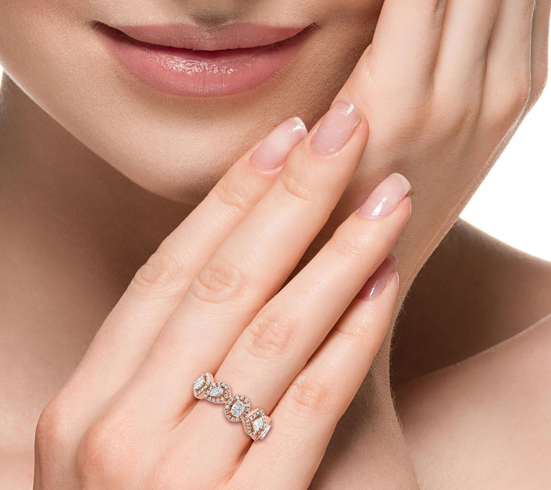 Effy Multi Shape Diamond Ring, 14K Gold — View 4
